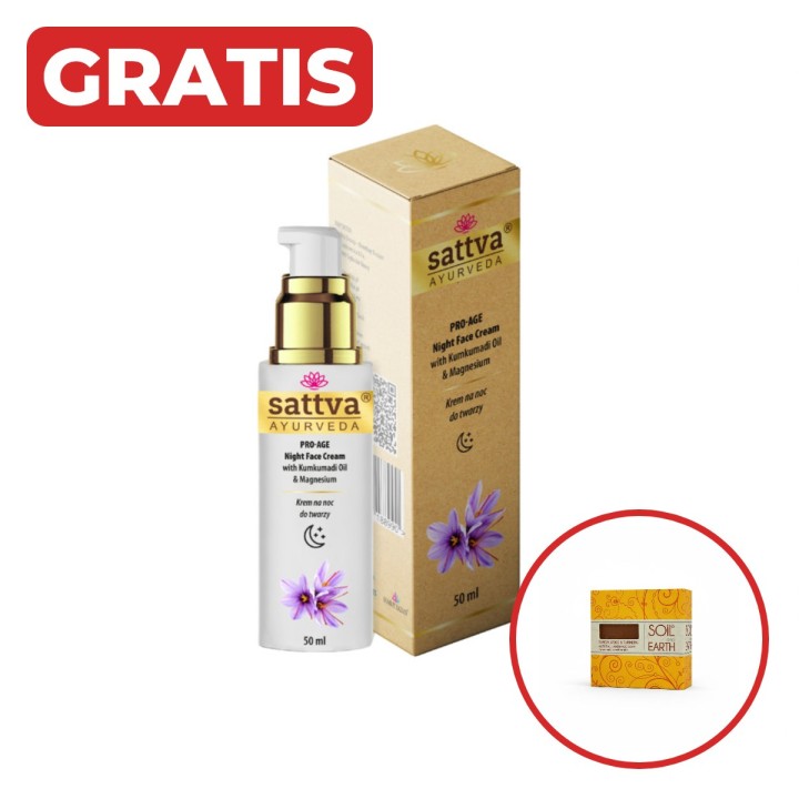 SATTVA PRO AGE NIGHT CREAM 50ML + gratis mydło