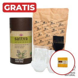 SATTVA HENNA CIEMNY BRĄZ 150 g. + gratis mydło