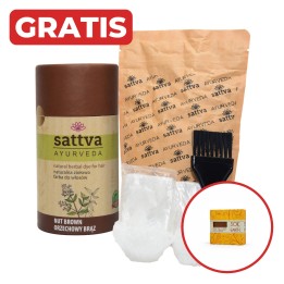 SATTVA HENNA ORZECHOWY BRĄZ 150 g. + gratis mydło
