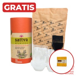 SATTVA HENNA NATURALNA CZERWONA 150 g. + gratis mydło