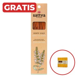 SATTVA INCENSE WHITE SAGE 30G + gratis mydło