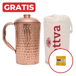 SATTVA MIEDZIANY DZBANEK TŁUCZONY 1950 ML + gratis mydło
