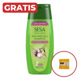 Szampon ANTI HAIR-FALL SHAMPOO z Cebulą i Bhringaraj (GREEN) 100ml SESA + gratis mydło
