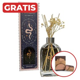 Dyfuzor Zapachowy z Patyczkami Amber Oud w Szkle CELESTIAL MAGIC 120ml + gratis stożki