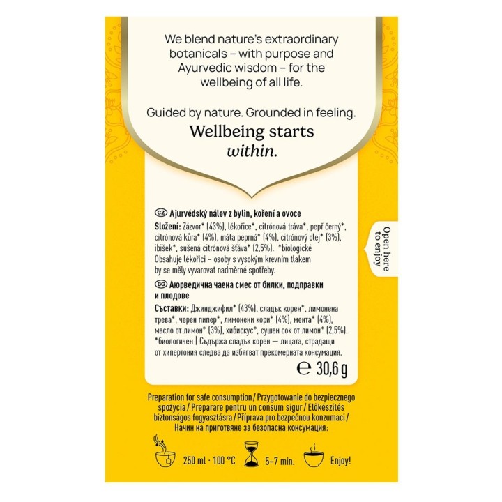 GINGER LEMON Imbirowo-cytrynowa BIO YOGI TEA - zdjęcie produktu