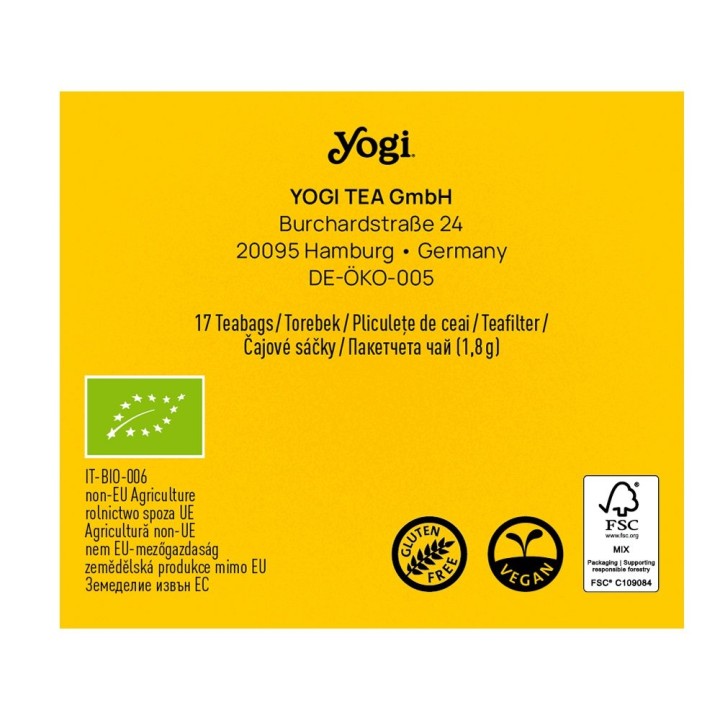 GINGER LEMON Imbirowo-cytrynowa BIO YOGI TEA - zdjęcie produktu