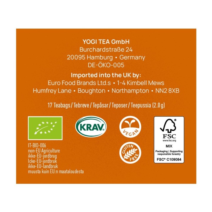 Herbata z Kurkumą i Pomarańczą Bio Yogi Tea - zdjęcie produktu