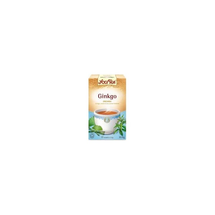 Herbata Ginkgo (miłorząb japoński) na Pamięć Yogi Tea Bio 17 torebek