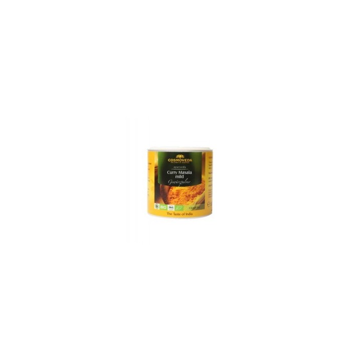 Ajuwerdyjska łagodna przyprawa Curry Masala ORGANICZNA 80g Cosmoveda