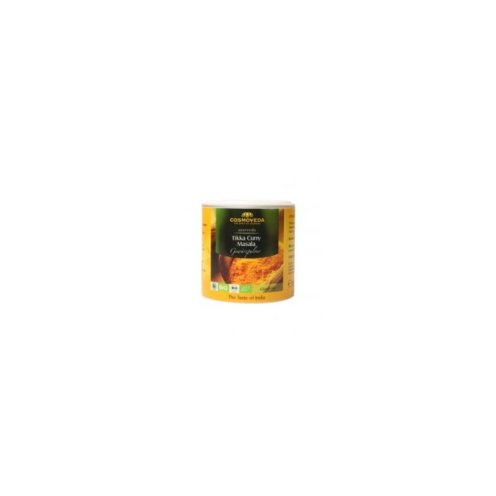 Mieszanka ORGANICZNYCH przypraw do kurczaka Tikka Curry Masala 80g Cosmoveda
