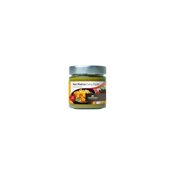 Pikantna Pasta Curry ORGANICZNA 160g Cosmoveda