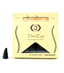 Kadzidła stożkowe THIRD EYE na 6 czakrę 24 sztuki Song of India