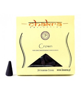 Kadzidła stożkowe CROWN na 7 czakrę 24 sztuki Song of India