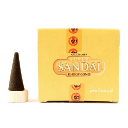 Stożkowe kadzidła sandałowe 12 sztuk Nag Champa