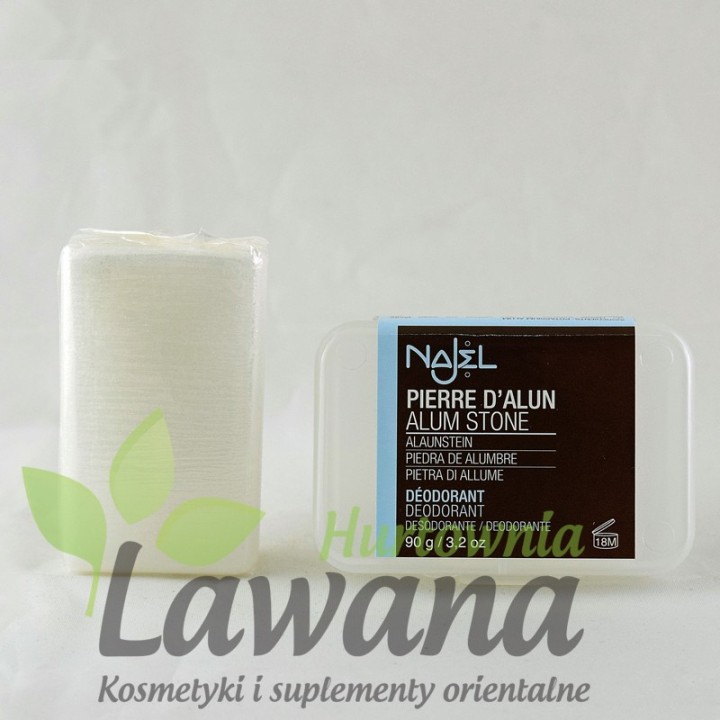 AŁUN POTASOWY - KOSTKA (nie uwalnia aluminium) 90g, Najel