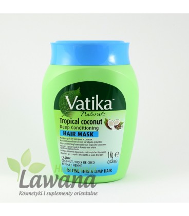 Maska do włosów tropikalny kokos - zwiększająca objętość 1kg Vaitika Dabur