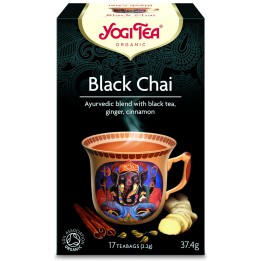 Herbata Czarna Black Chai z Imbirem i Cynamonem BIO 17 torebek  YOGI TEA