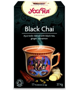 Herbata Czarna Black Chai z Imbirem i Cynamonem BIO 17 torebek  YOGI TEA