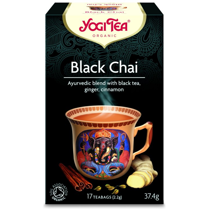 Herbata Czarna Black Chai z Imbirem i Cynamonem BIO 17 torebek  YOGI TEA