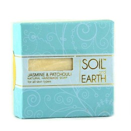 Naturalne Mydło Jaśmin i Paczula, 100g, Soil & Earth - cera wrażliwa, naczynkowa, atopowa