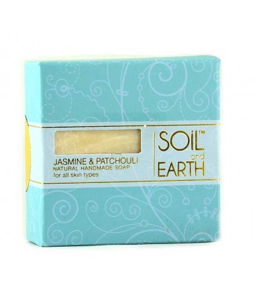 Naturalne Mydło Jaśmin i Paczula, 100g, Soil & Earth - cera wrażliwa, naczynkowa, atopowa