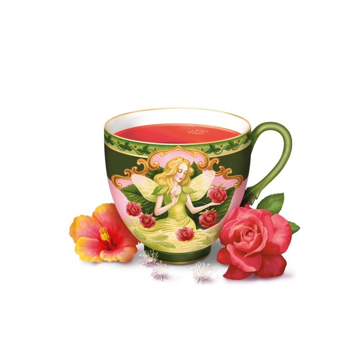 HERBATKA ROSE BIO Płatki róż, hibiskus, kwiaty lawendy (17 x 2 g) - YOGI TEA