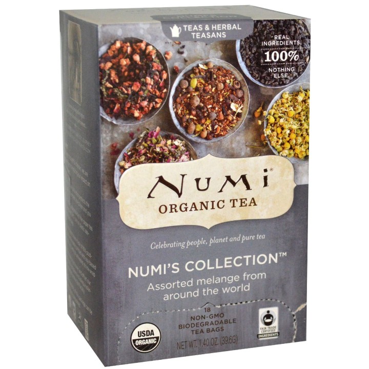 Zestaw Herbat BIO Numi's Collection, 9 różnych smaków! 18 torebek, Numi Organic Tea