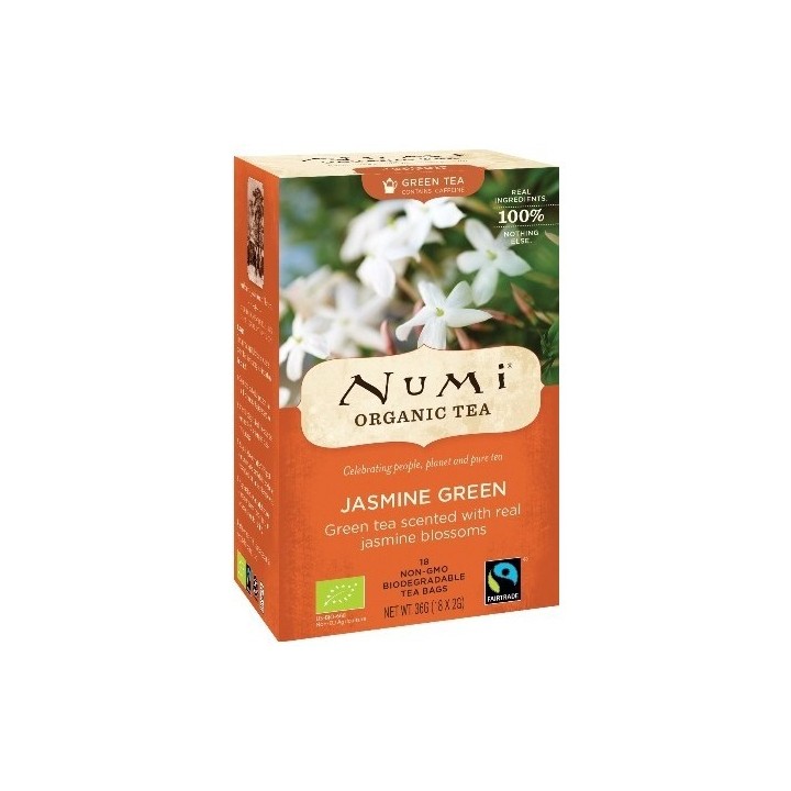 Jasmine Green Numi Tea organic, 18 teabags