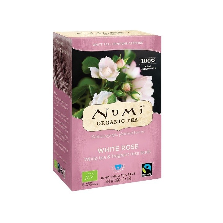 Herbata BIO White Rose Biała Róża, 16 torebek, Numi Tea Organic