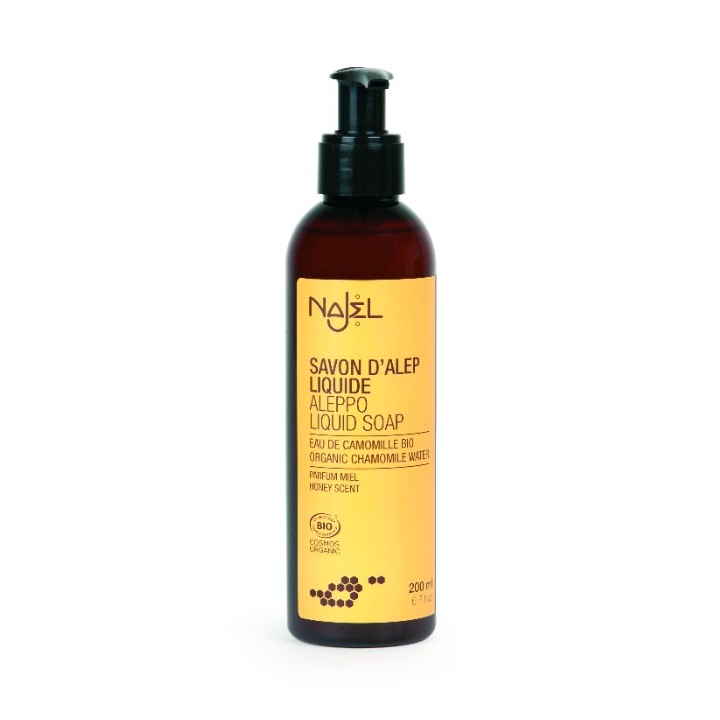 Mydło w płynie Aleppo z BIO wodą z rumianku, 200ml, Najel