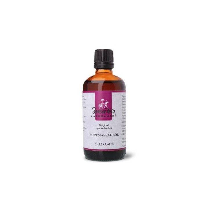 Suloma Ayurvedic Head Massage Oil, 100 ml The Suloma head massage oil based on sesame oil guarantees, with its valuable Ayurved