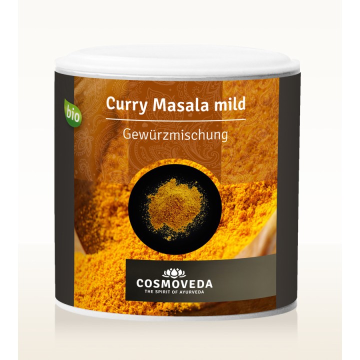 Ajuwerdyjska łagodna przyprawa Curry Masala ORGANICZNA 80g Cosmoveda