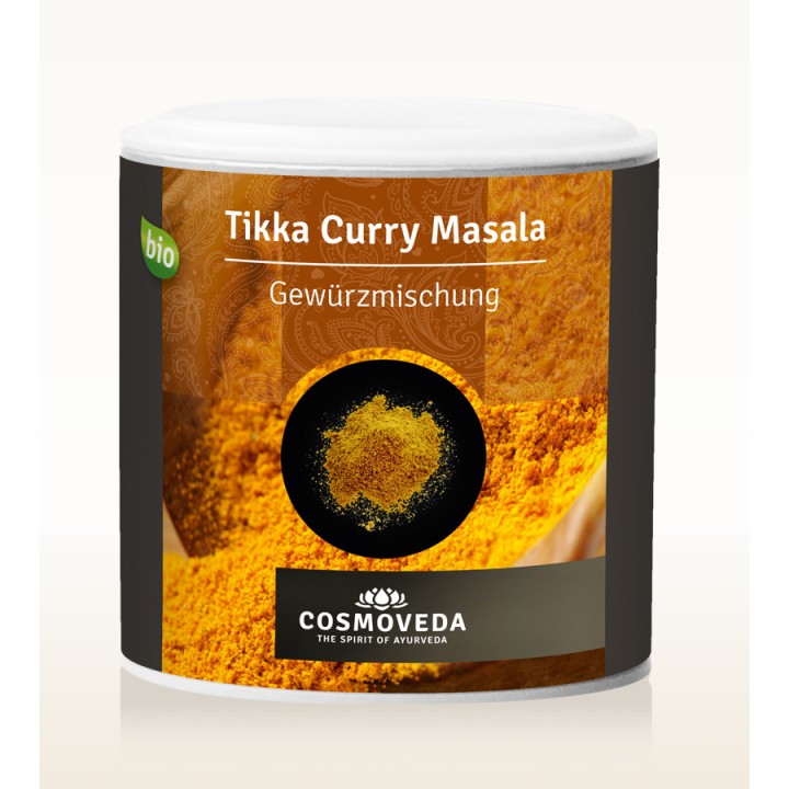 Mieszanka ORGANICZNYCH przypraw do kurczaka Tikka Curry Masala 80g Cosmoveda