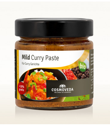 Łagodna Pasta Curry ORGANICZNA 160g Cosmoveda Paste 