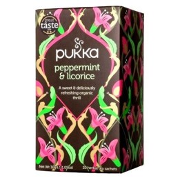 Herbata Mięta pieprzowa i lukrecja - 20 organicznych torebek, Pukka 