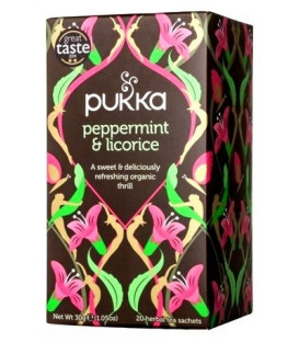 Herbata Mięta pieprzowa i lukrecja - 20 organicznych torebek, Pukka 