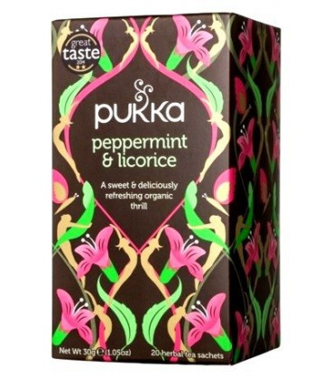 Herbata Mięta pieprzowa i lukrecja - 20 organicznych torebek, Pukka 