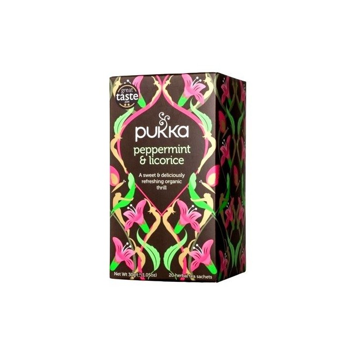 Herbata Mięta pieprzowa i lukrecja - 20 organicznych torebek, Pukka 