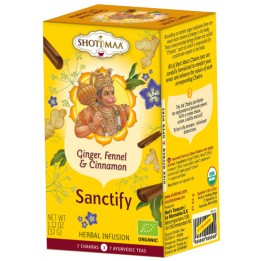Herbata na 3. czakrę (Sanctify: imbir, koper włoski i cynamon) 16 torebek, Shoti Maa 