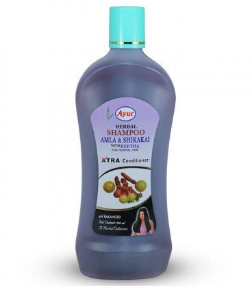 Szampon Ziołowy Ayur Herbals - Amla & Shikakai & Reetha, 200 ml - zdjęcie główne produktu