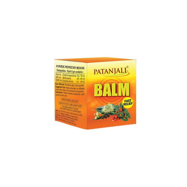 Maść na bóle głowy i przeziębienia - Patanjali Balm 25g