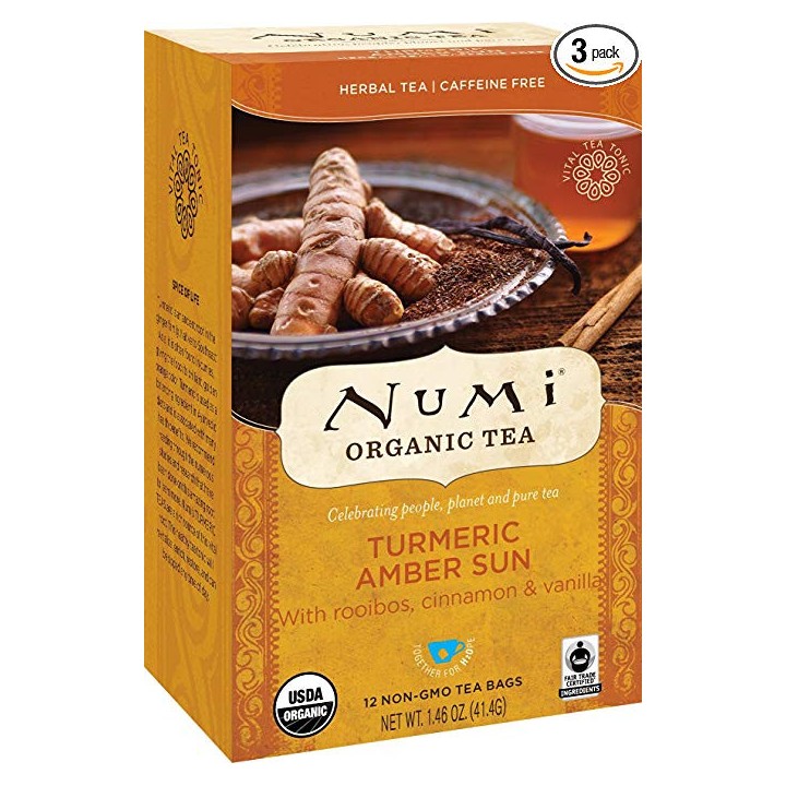 Organiczna herbata Amber Sun Turmeric, Numi Tea, 12 torebek