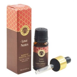 10 ml. Essential Oil Blend in Amber Glass Bottle with Golden Dropper Love notes, Destress Free EOBL10