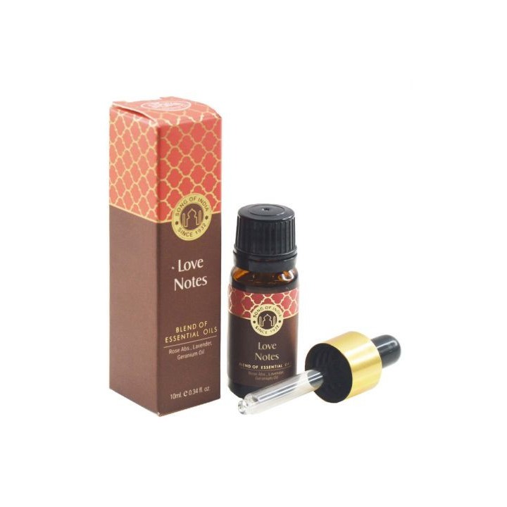 10 ml. Essential Oil Blend in Amber Glass Bottle with Golden Dropper Love notes, Destress Free EOBL10