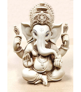 Figurka Ganesha siedzącego Jasny kamień  WF724