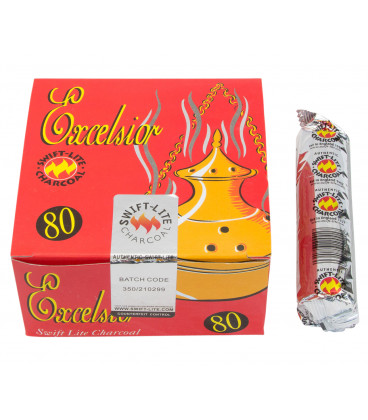 Węgielki trybularzowe do shishy samorozpalające 10 sztuk szer. 33mm Belgian Charcoall