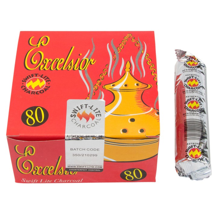 Węgielki trybularzowe do shishy samorozpalające 10 sztuk szer. 33mm Belgian Charcoall