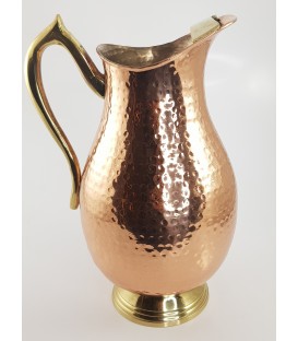 Miedziany dzbanek/wazon MUGLAI z mosiężnym uchwytem 1.5L Ayur Water [SE 255]