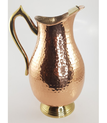 Miedziany dzbanek/wazon MUGLAI z mosiężnym uchwytem 1 5L Ayur Water [SE 255] - zdjęcie główne produktu