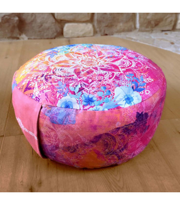 Poduszka do medytacji okrągła w różu, szer. 38cm, The Spirit of OM